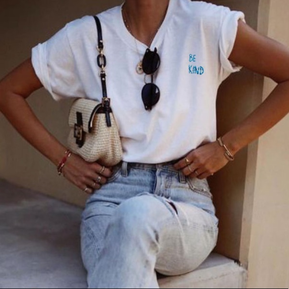 ‘Be Kind’ Handmade Embroidered Tee - Picture 2 of 7